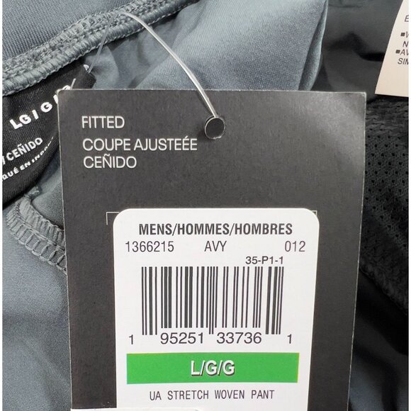 Under Armour Men's Stretch Woven Pant in Dark Grey | Size: L NEW - Picture 4 of 8